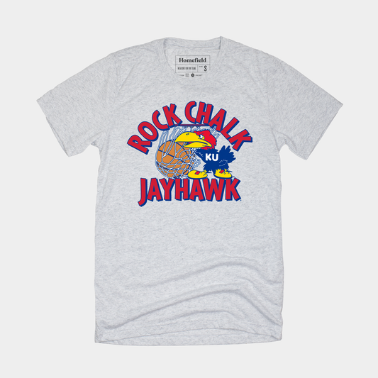 Rock Chalk Jayhawk Vintage Kansas Tee Style001