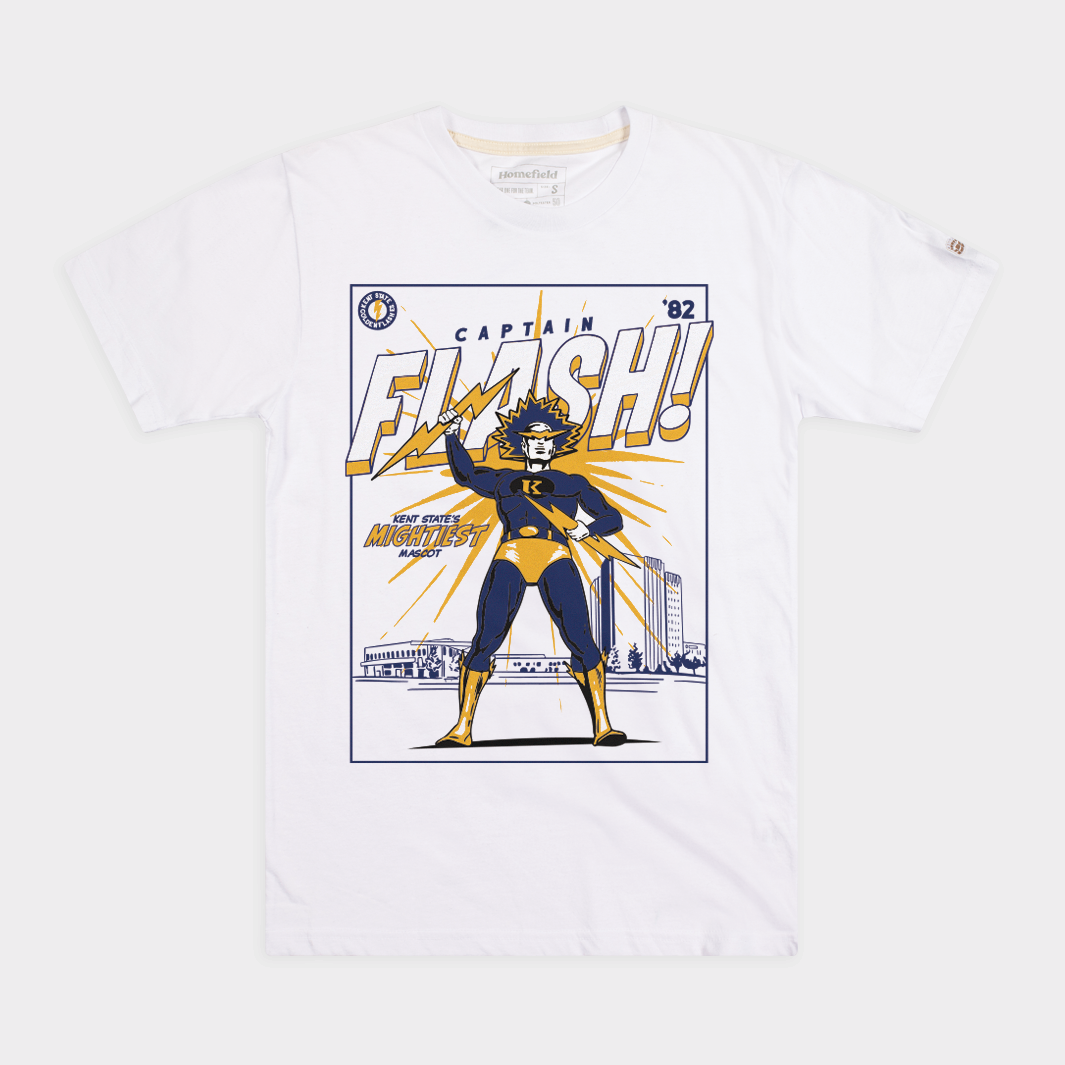 Kent State Vintage Captain Flash 1980's Tee Style001