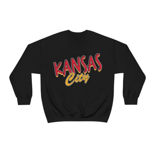 Kansas City Football Sweatshirt,  Vintage Style Kansas City Football Crewneck Sweatshirt, Kansas City Sweatshirt