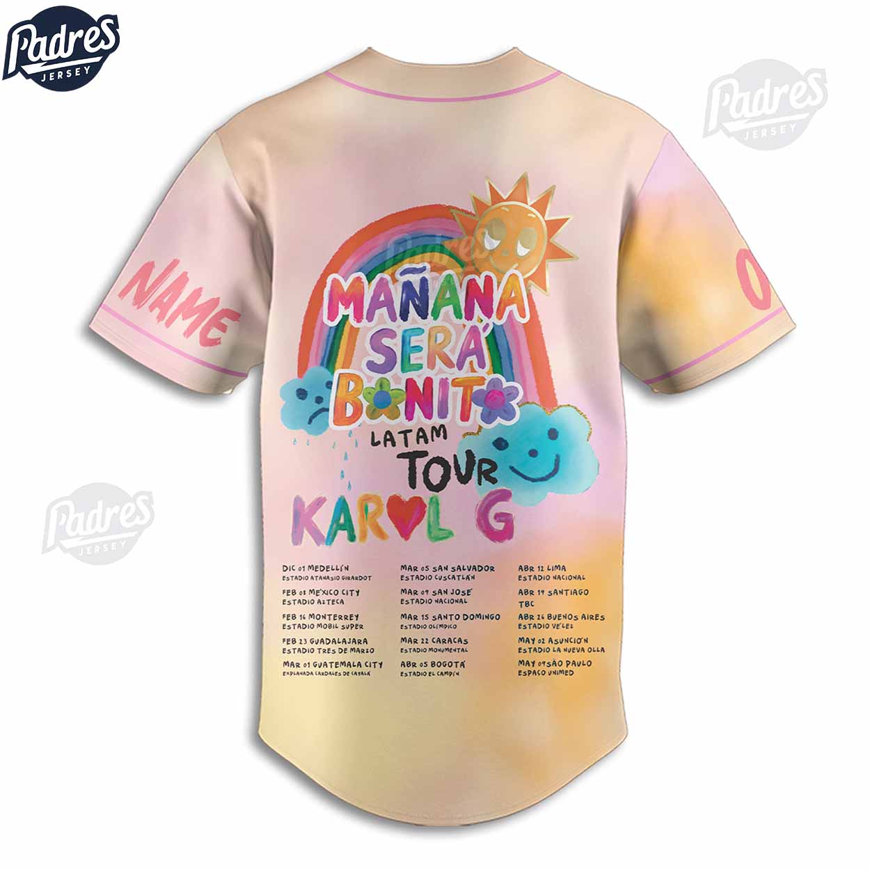 Karol G Tour 2024 Custom Baseball Jersey Womens - Padres Jersey Oasis: Elevate Your Baseball Style Game