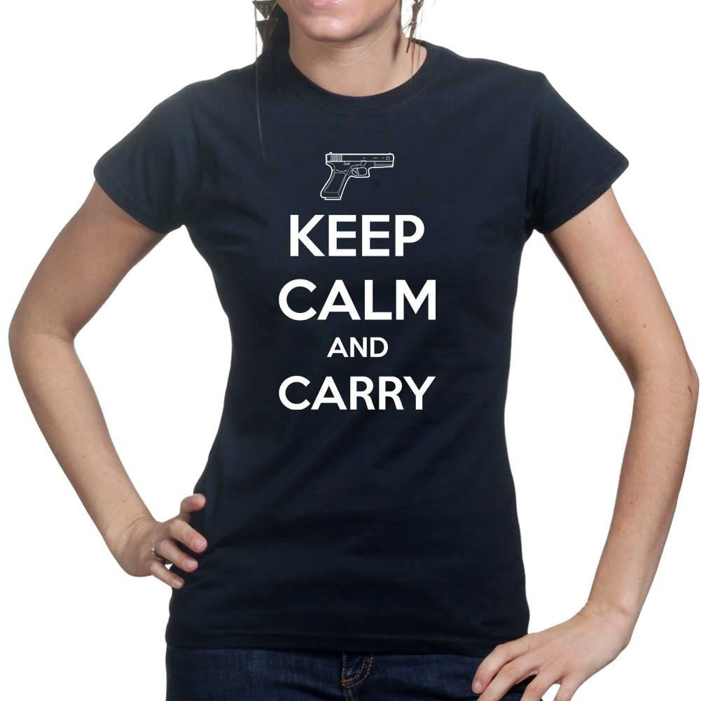Keep Calm and Carry G19 Ladies T-shirt Style001