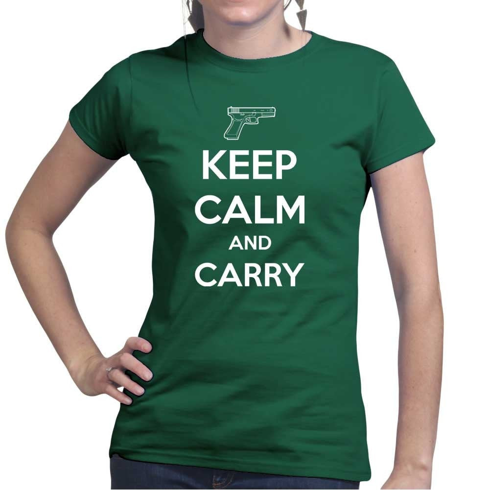 Keep Calm and Carry G19 Ladies T-shirt Style001