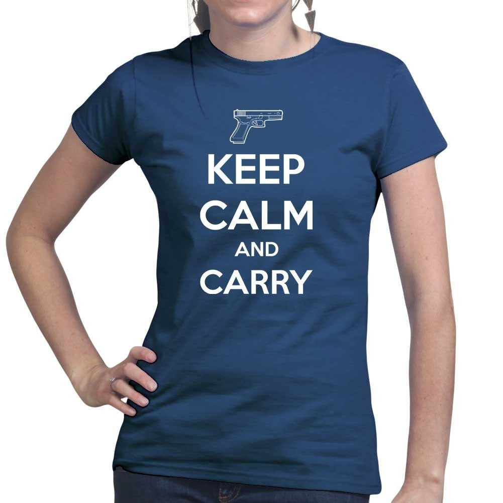 Keep Calm and Carry G19 Ladies T-shirt Style001