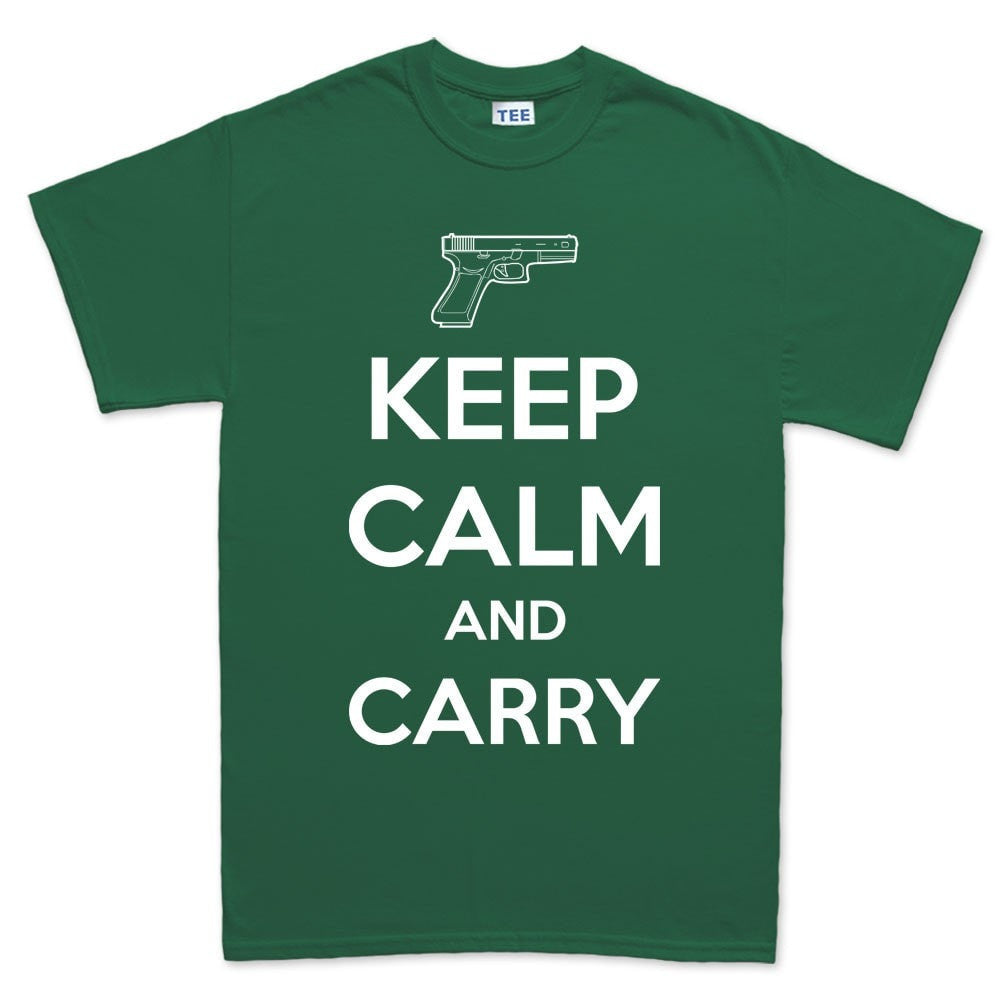 Keep Calm and Carry G19 Mens T-shirt Style001