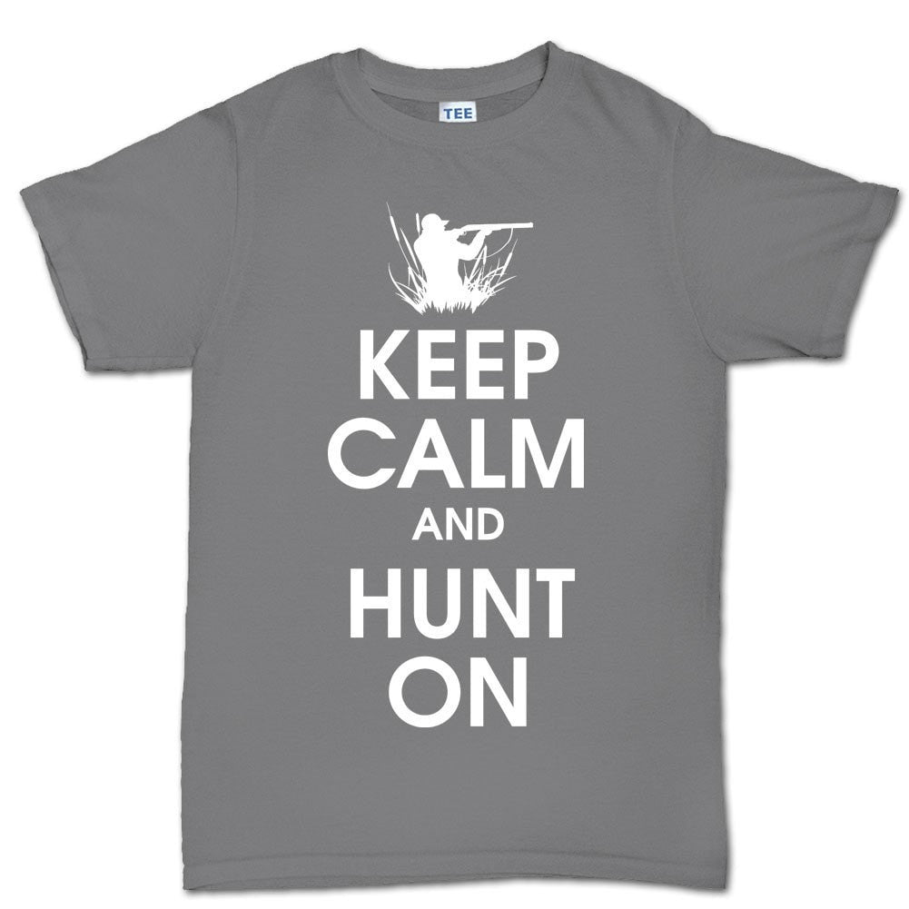 Keep Calm and Hunt On Men's T-shirt Style001