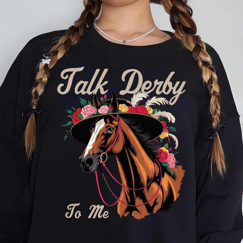 Kentucky Derby Horse Png - Talk Derby To Me Design Shirt  T-shirt, sweater and Hoodie