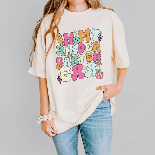 Kindergarten Teacher Shirt, In My Kindergarten Teacher Era, Teacher Back To School T-Shirt, Teacher First Day Of School, Retro Teacher T-Shirt, Teacher Team Outfit, Teacher Women Top