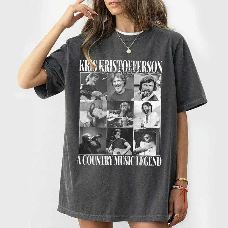 Kris Kristofferson Memorial Tee Commemorative Gift, Life Of The Country Music Legend Unisex Shirt