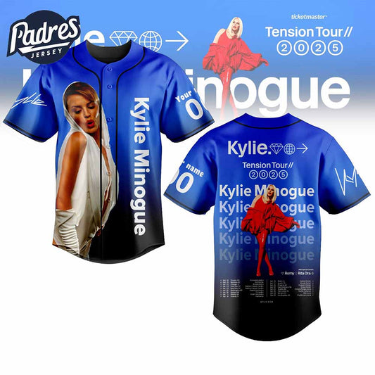 Kylie Minogue Tension Tour 2025 Baseball Jersey - Padres Jersey Oasis: Elevate Your Baseball Style Game