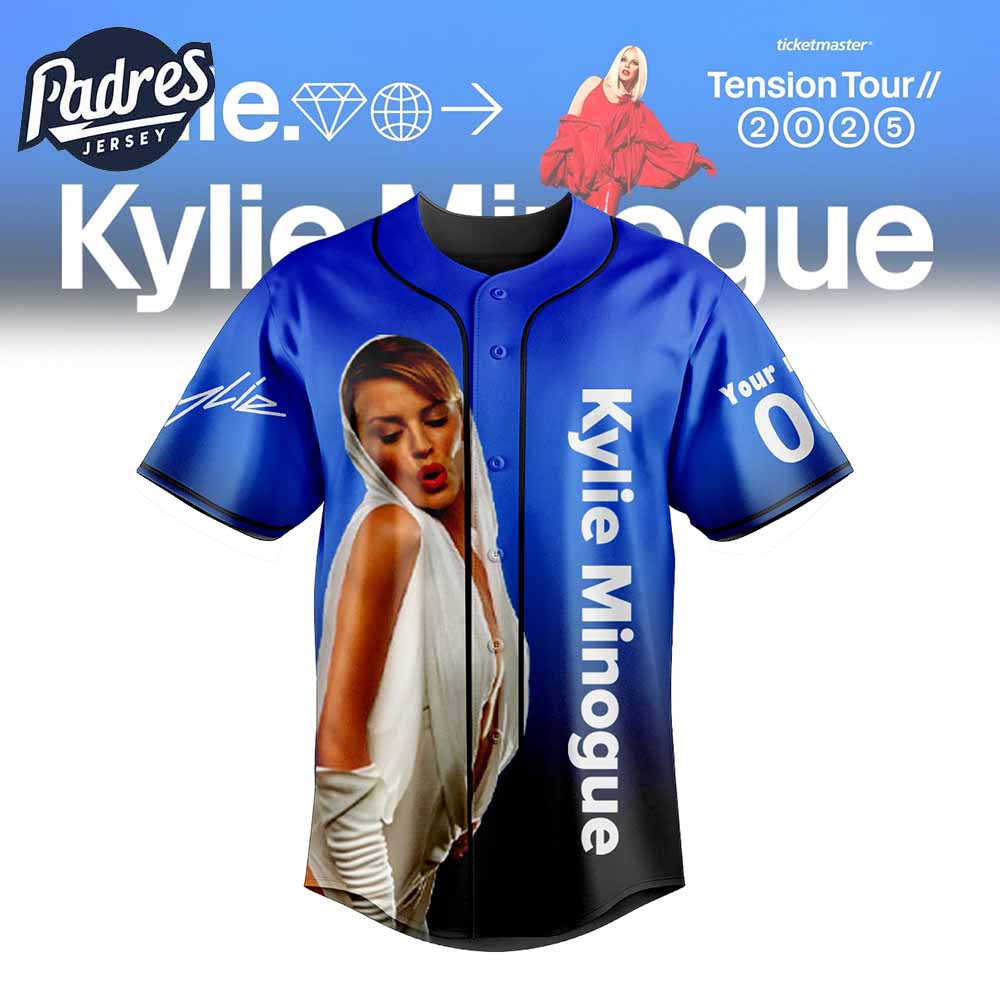 Kylie Minogue Tension Tour 2025 Baseball Jersey - Padres Jersey Oasis: Elevate Your Baseball Style Game