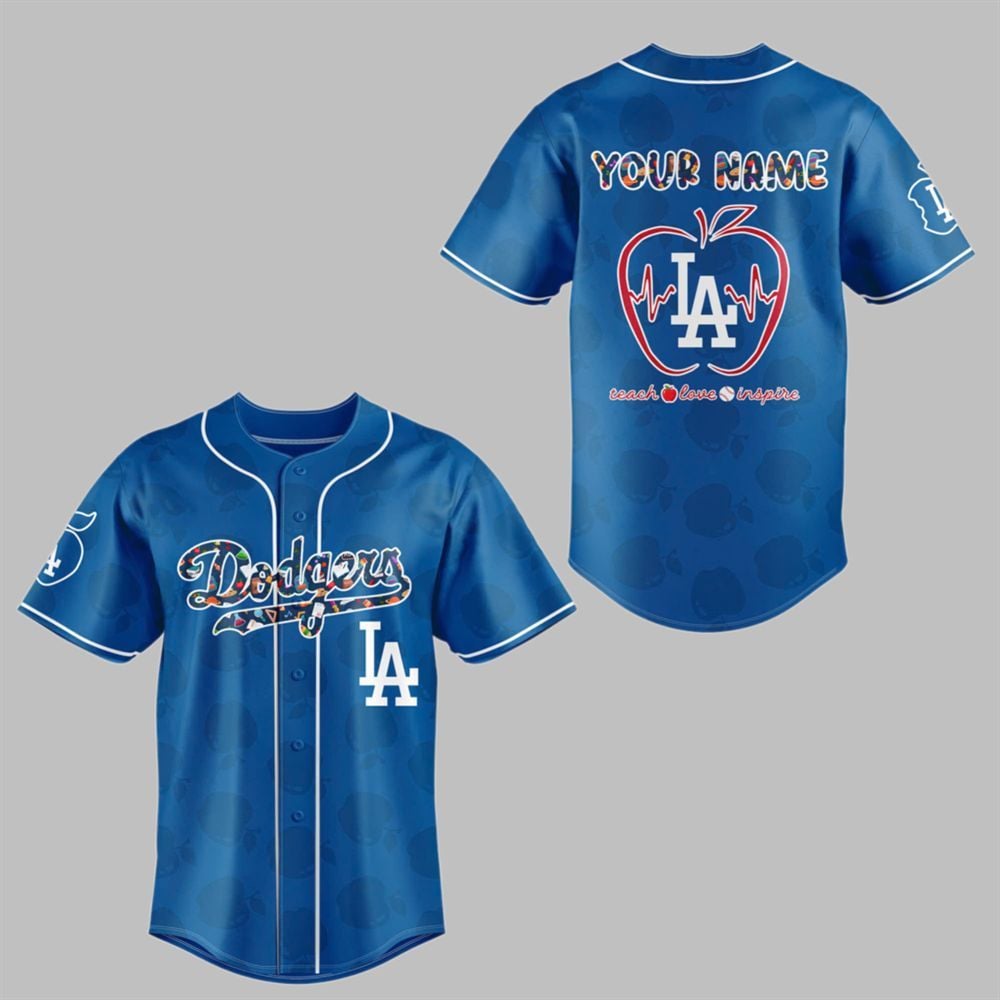 LA Dodgers TEACHER NIGHT Baseball Jersey Combo 2025 - Grishko.com