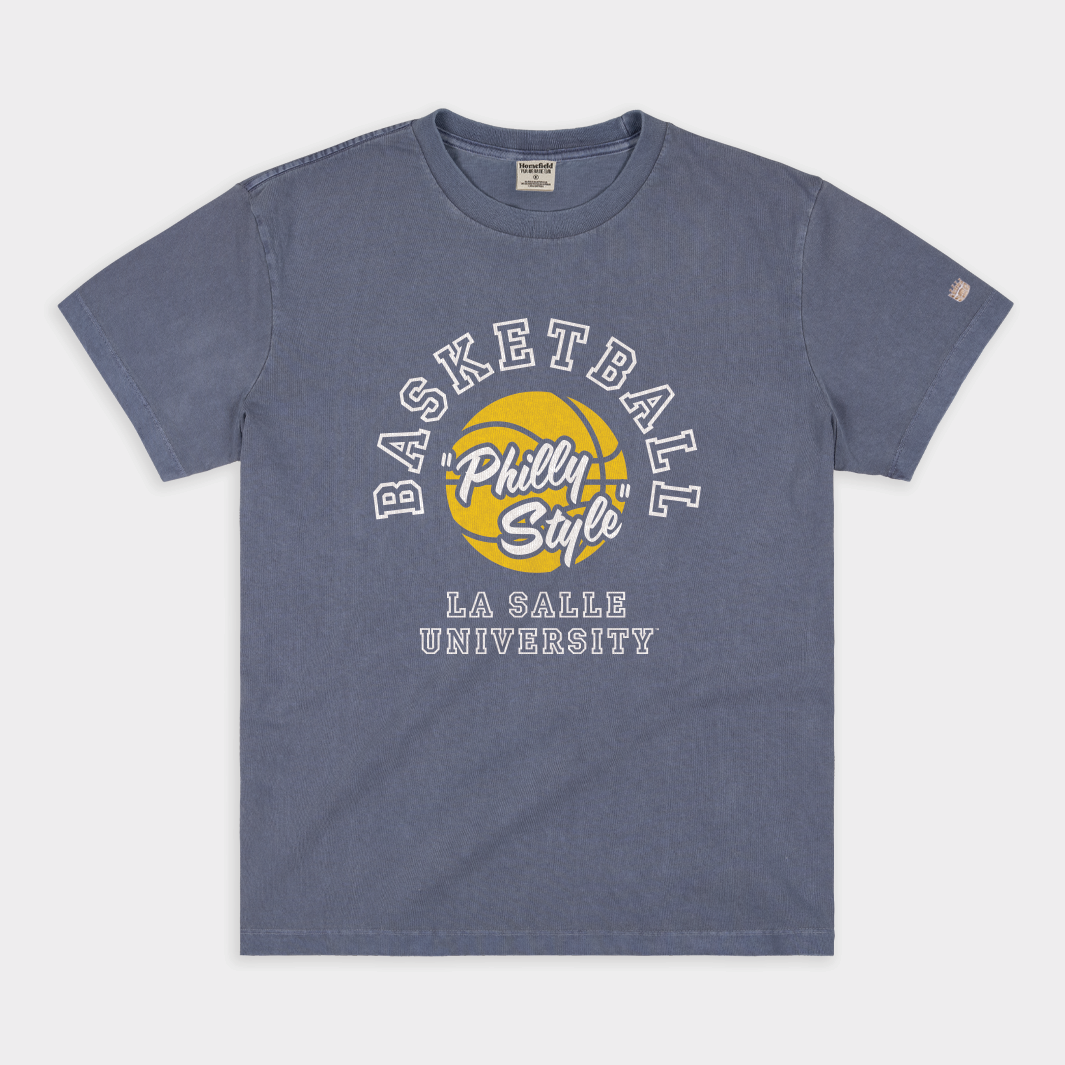 La Salle Basketball "Philly Style" Vintage Heavyweight Tee