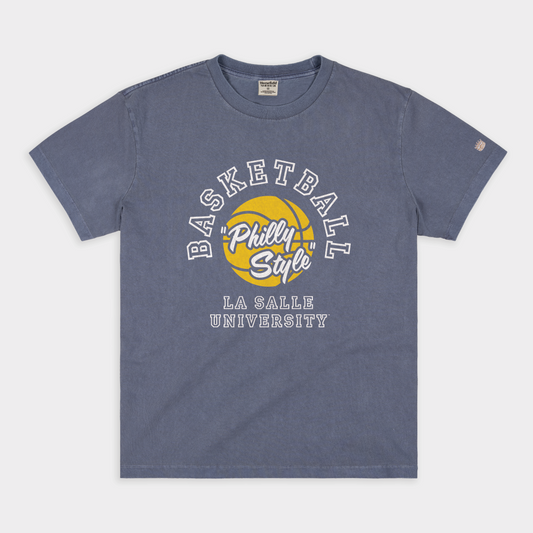 La Salle Basketball "Philly Style" Vintage Heavyweight Tee
