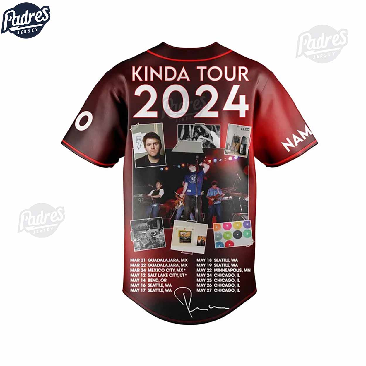 LCd Soundsystem KDN Tour 2024 New Baseball Jersey Outfit - Padres Jersey Oasis: Elevate Your Baseball Style Game