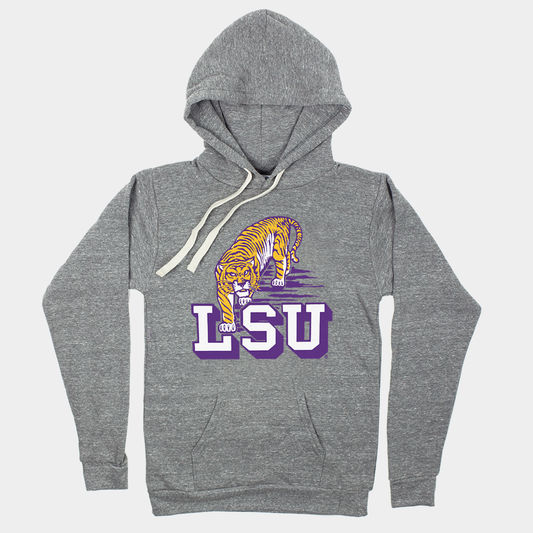 Vintage Block LSU Tigers Hoodie Style001