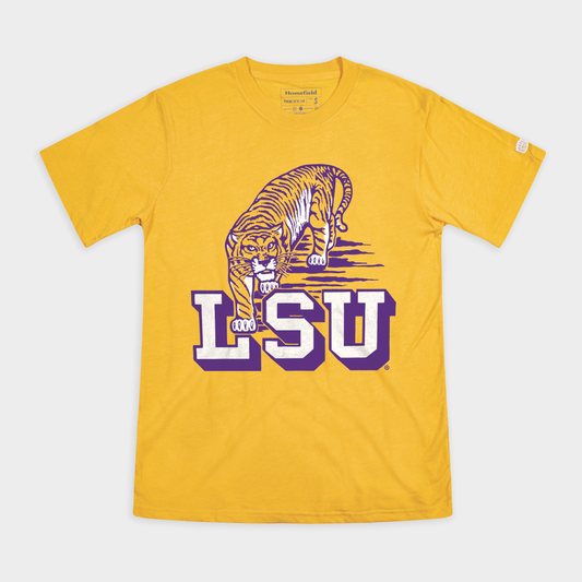 Vintage Block LSU Tigers T-Shirt Style001
