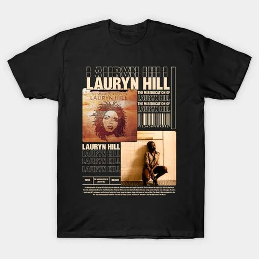 Lauryn Hill T Shirt Vintage Graphic Lauryn Hill Fugees The Famous Vintage Retro Rock Rap Hiphop Menswear T-Shirt