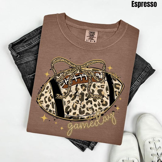 Leopard Football Comfort Colors T-Shirt 'NLB'