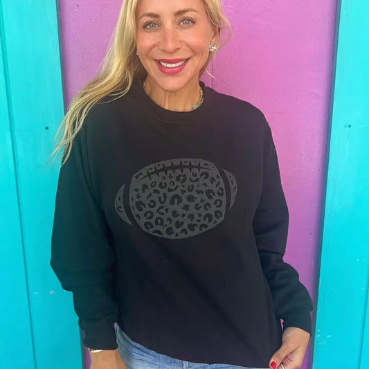 Leopard Football Sweatshirt