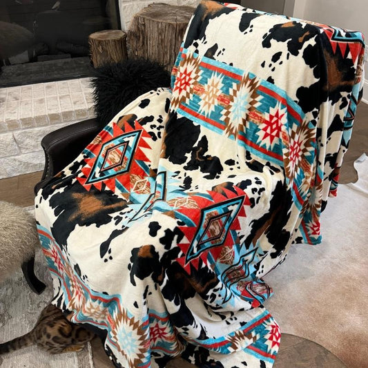 Lightweight Blue Delilah Throw Blanket 60"x80"