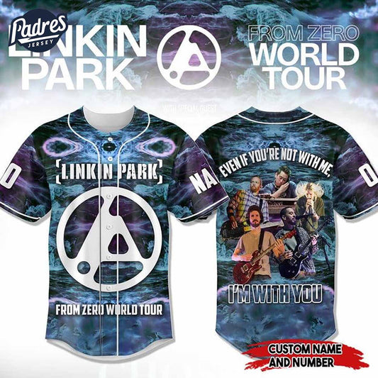 Linkin Park From Zero World Tour Custom Baseball Jersey - Padres Jersey Oasis: Elevate Your Baseball Style Game