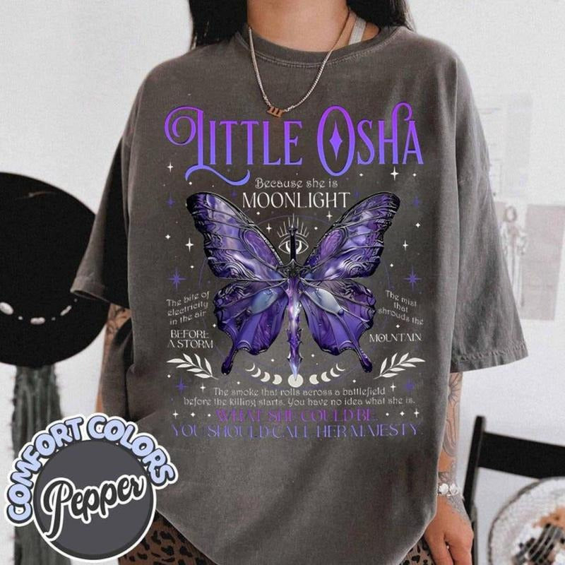 Little Osha Butterfly Digital Shirt, Quicksilver Callie Hart, Saeris Fane Kingfisher Inspired, Quicksilver Merch, Little Osha Tee