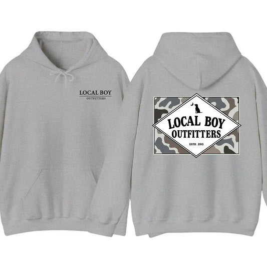 Local Boy Outfitters Hoodie - Moon Camo Design Hoodie, Perfect for Outdoor and Dog Lovers, Unisex Hoodie Comfort and Style