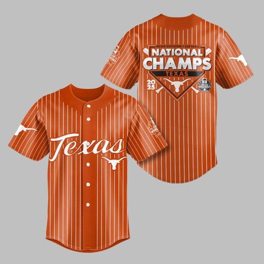 Longhorns Division I Softball National Champs Texas 2025 Jersey - Grishko.com