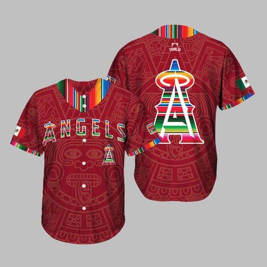Los Angeles Angels Mexican Heritage Night Baseball Jersey 2025 - Grishko.com
