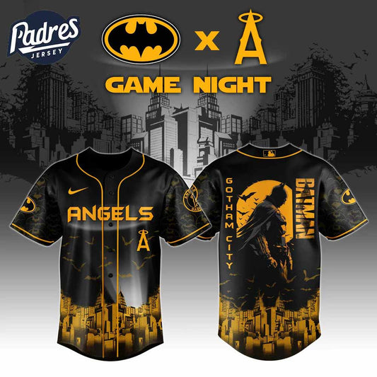 Los Angeles Angels x DC Batman Game Night Baseball Jersey 2025 - Padres Jersey Oasis: Elevate Your Baseball Style Game