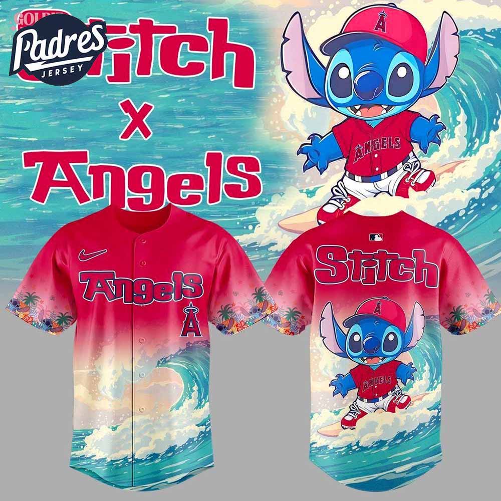 Los Angeles Angels x Stitch Aloha Baseball Jersey 2025 - Padres Jersey Oasis: Elevate Your Baseball Style Game
