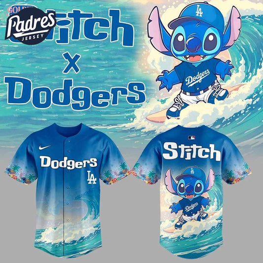 Los Angeles Dodgers x Stitch Aloha Baseball Jersey 2025 - Padres Jersey Oasis: Elevate Your Baseball Style Game