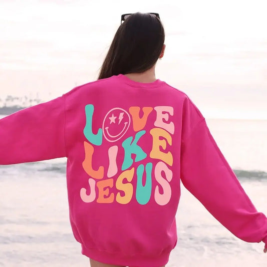 Love Like Jesus Sweatshirt Christian Crewneck, Jesus shirt