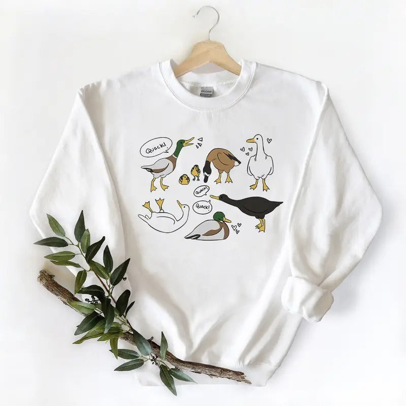 Lovely Mallard Ducks Unisex T-shirt Sweatshirt Hoodie, for Wild Duck Hunting Season