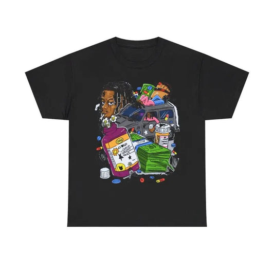 Lucki Rapper Y2k 90s HipHop Vibes Heavy Cotton Graphic TShirt Tshirt Shirt HipHop Rap Tee Casual Menswear Retro Top Vintage Comfy
