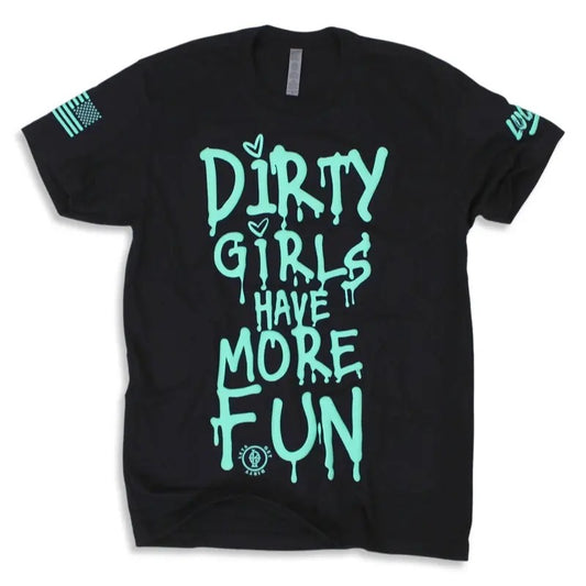 Luckless Outfitters Dirty Girls Have More Fun Tee Cotton Fabric shirts  women