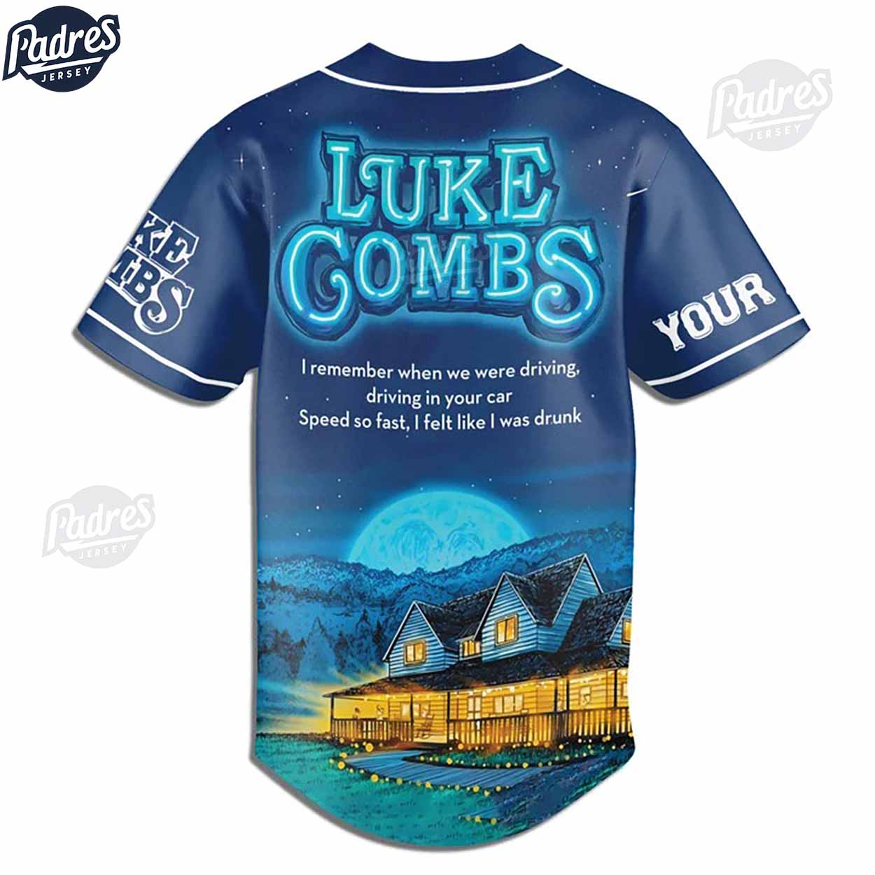 Luke Combs Growin Up And Getting Old Tour Custom Baseball Jersey - Padres Jersey Oasis: Elevate Your Baseball Style Game