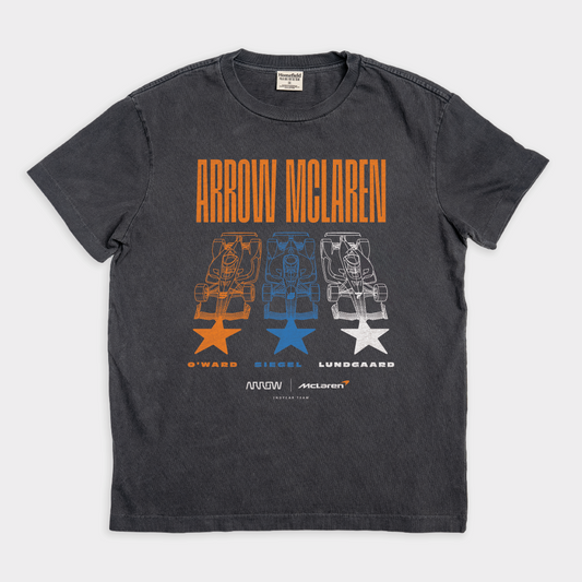 2025 Arrow McLaren Racing Team Vintage Heavyweight Tee Style001