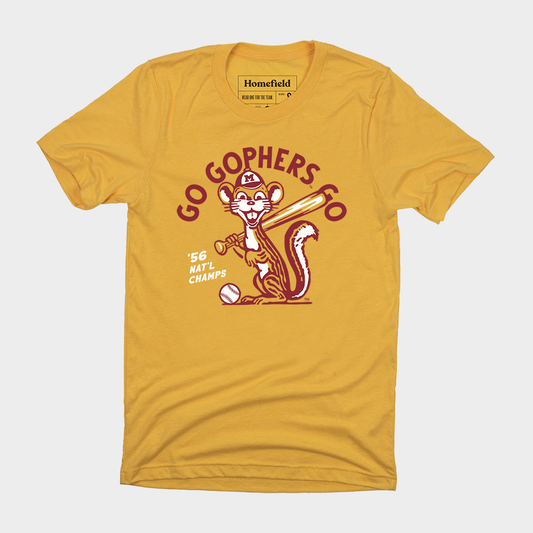 Minnesota ‚ÄúGo Gophers Go‚Äù Vintage Baseball T-Shirt