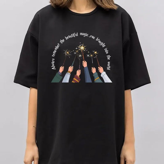 Maggie Smith Tribute Tee, Always remember the beautiful magic you brought into the world Shirt,Wizarding World Shirt Unisex Cotton Menswear Streetwear