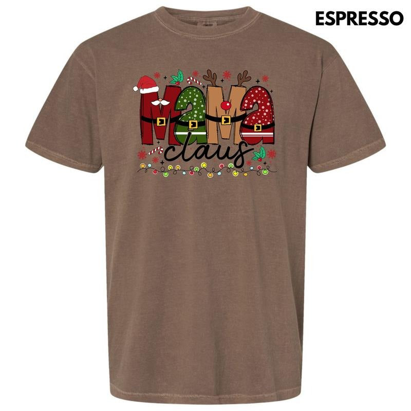 Mama Claus Christmas Comfort Colors T-Shirt 'NLB'