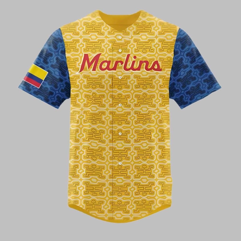 Marlins Colombian Heritage Celebration Jersey Giveaway 2025 - Grishko.com