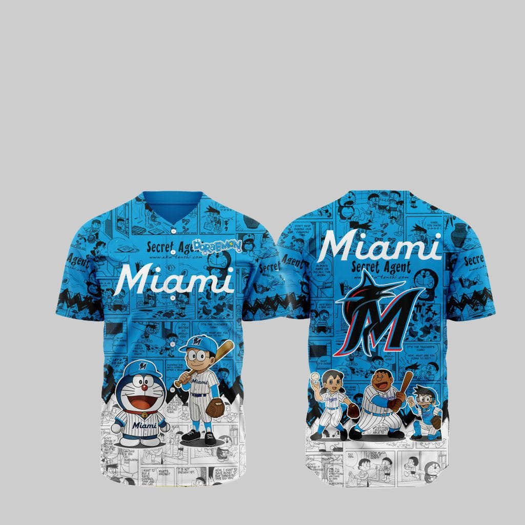 Marlins Doraemon Jersey 2025 - Grishko.com