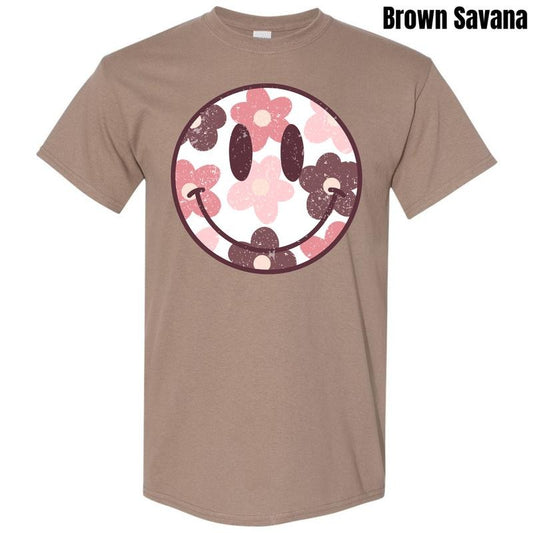 Mauve Mix Happy Face  Gildan Short Sleeve T-Shirt 'NLB'