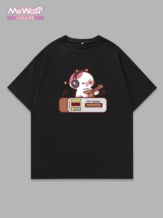 Men's Regular Fit Cartoon Highland Cow Print Short Sleeve Graphic Tee, Casual Round Neck T-shirt for Daily Wear, Men's Top for Summer, Tropical