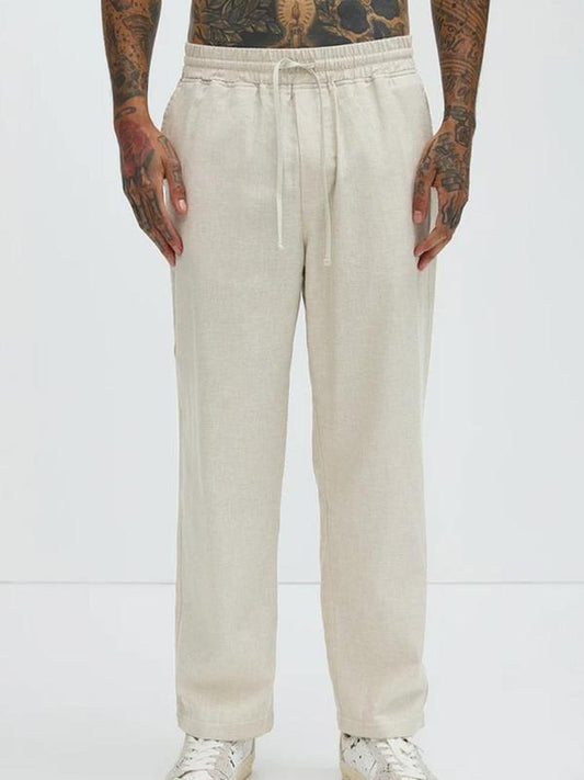 Men's Solid Color Lounge Pants, Regular Fit Casual Comfy Breathable Trousers for Daily Wear, Men's Bottoms for All Seasons