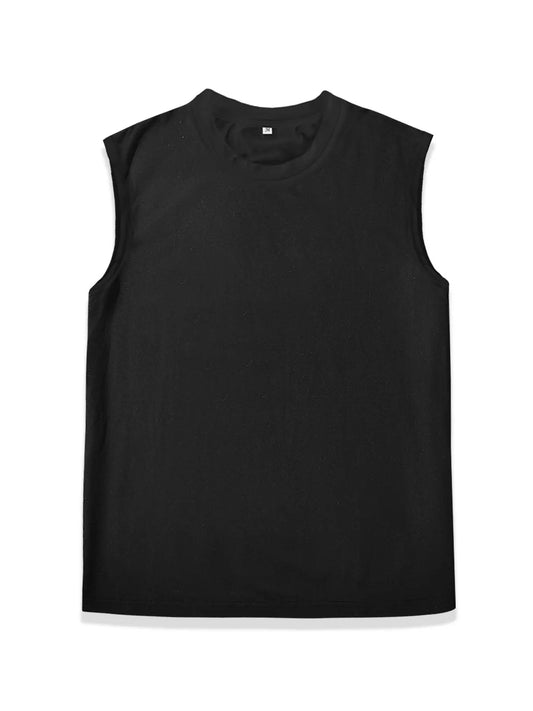 Men's Solid Tank Top, Regular Fit Casual Sleeveless Top for Summer, Men's Clothes for Daily Wear, Vest