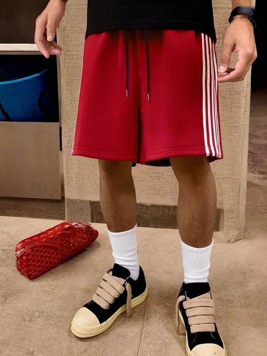 Men's Striped Print Shorts, Regular Fit Casual Street Fashion Comfy Breathable Shorts for Summer, Men's Bottoms for Daily Wear
