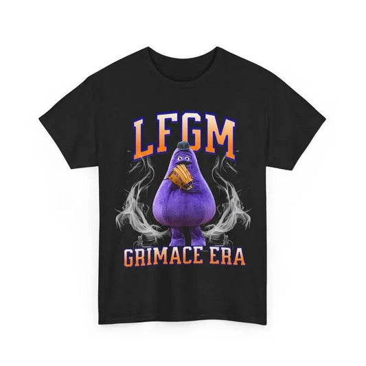 Mets LFGM Grimace Era Unisex Graphic  T-shirt, Vintage 90s style top clothing, Unisex graphic Streetwear shirts
