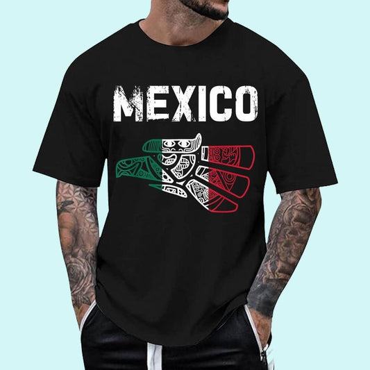 Mexico Vintage Mexican Flag Pride Hecho en Mexico Jersey Unisex T-Shirt, Cotton 100%, Top Trending Fashion